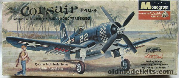 Monogram 1/48 Chance Vought F4U-4 Corsair - (F4U4), PA82-149 plastic model kit